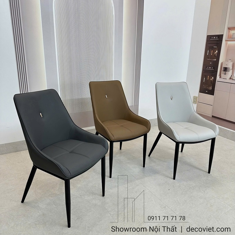 Ghế ăn nhập khẩu hiện đại 588S thiết kế bo cong sang trọng khung sắt đen chắc chắn