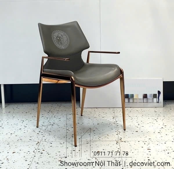 Ghế ăn đẹp tay vịn, thiết kế hiện đại, phối màu nổi bật.