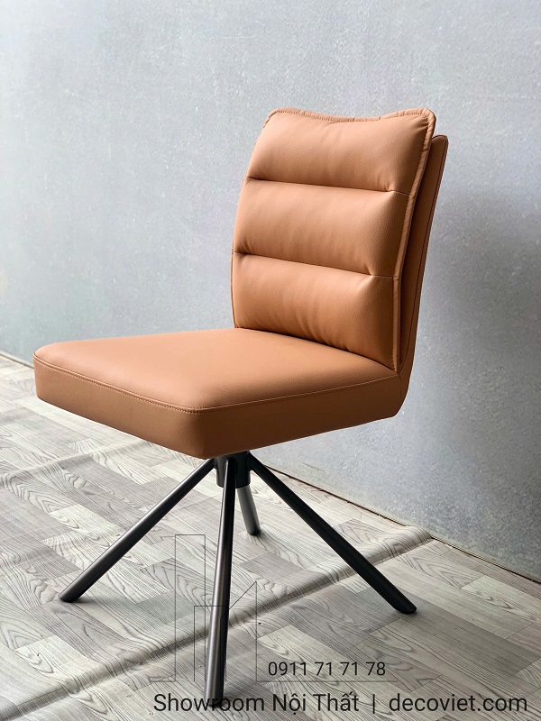 Ghế ăn xoay 360 độ 559S hiện đại bọc da cao cấp, chân sắt tĩnh điện