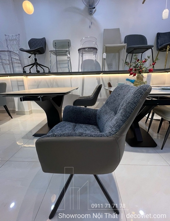 ghế ăn xoay thông minh chân sắt sơn tĩnh điện bền bỉ