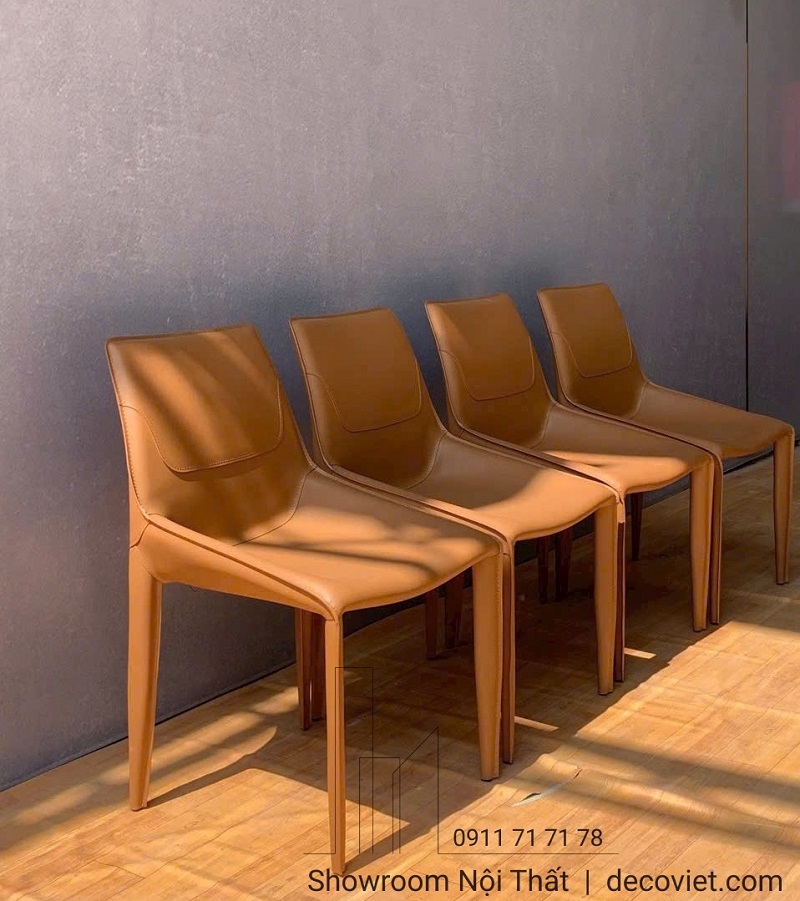Ghế ăn bọc da êm ái thiết kế phù hợp không gian nội thất cao cấp