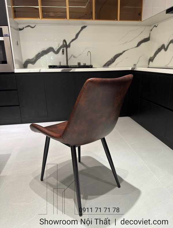 ghế ăn bọc da chân sắt