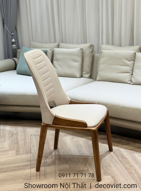 ghế ăn gỗ bọc da cao cấp