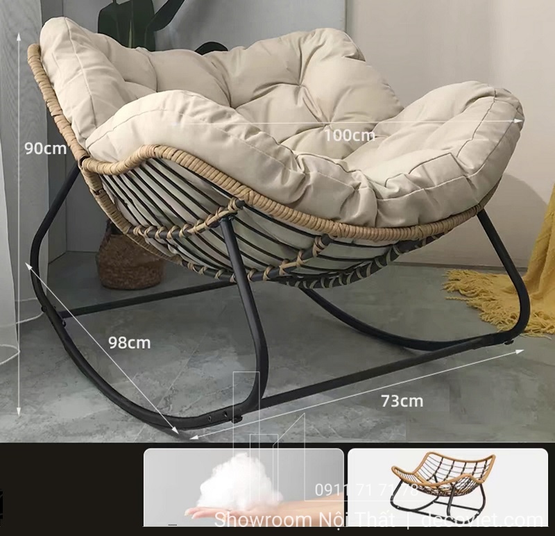 ghế bập bênh đọc sách