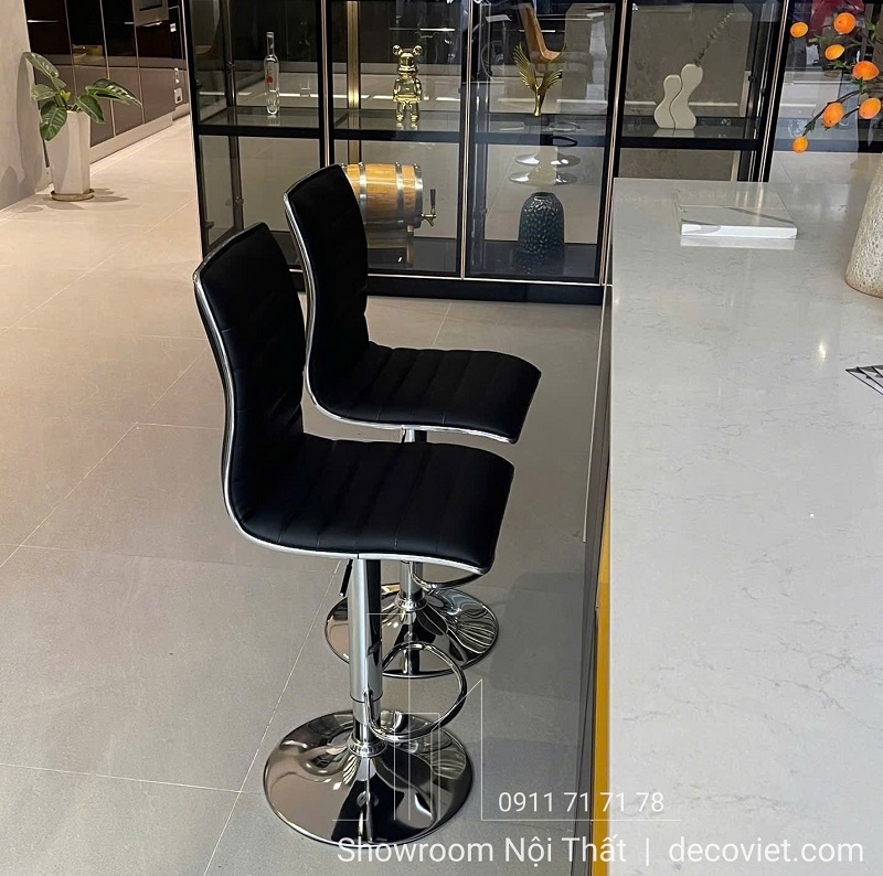 ghế bar bọc da chân thép