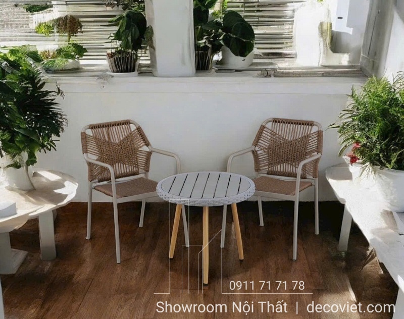 bộ bàn ghế cafe ngoài trời, sân vườn
