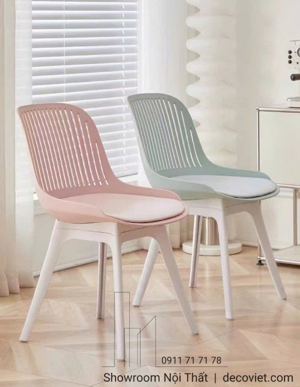 Ghế ngồi cafe nhựa thoải mái, dễ vệ sinh