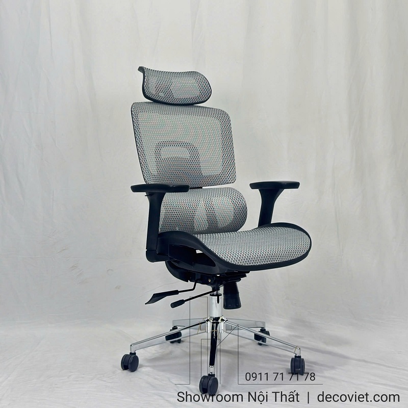 ghế văn phòng lưng cao thiết kế chuẩn công thái học