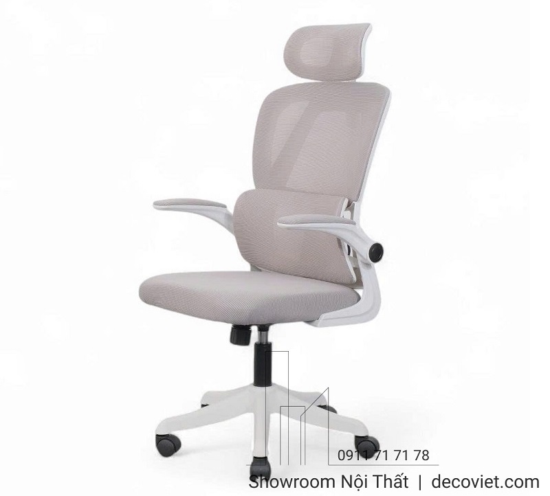 ghế xoay lưng cao lưới bọc nệm