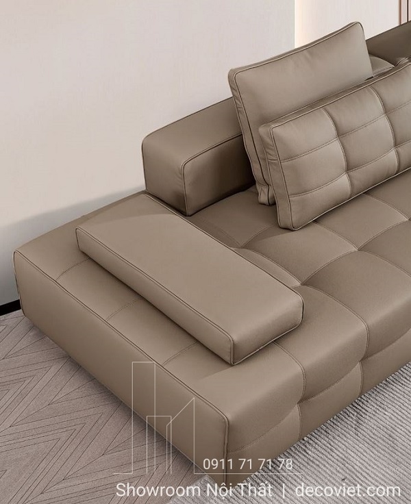 ghế sofa da cao cấp 1063t bọc da mềm mịn êm ái thư giãn