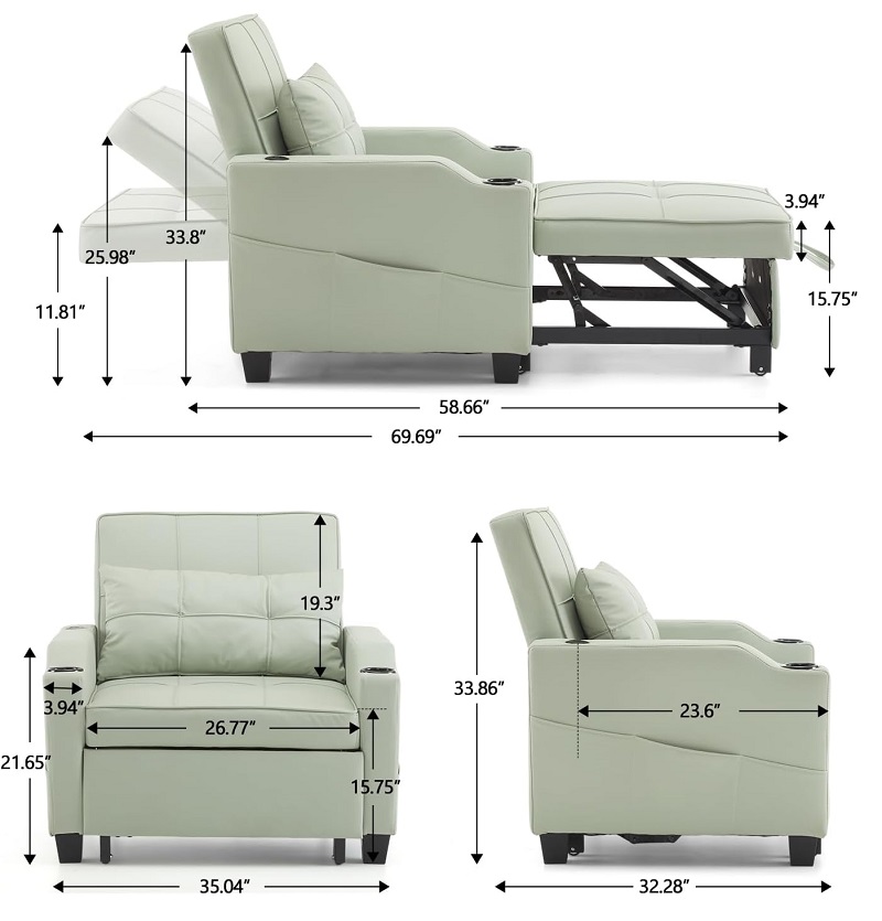 kích thước ghế sofa giường
