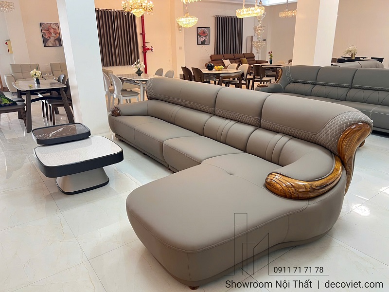Sofa gỗ mun nhập khẩu cao cấp 1046T sang trọng cho phòng khách hiện đại