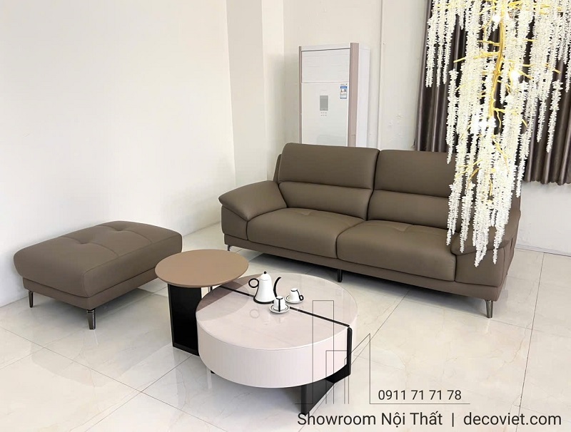 ghế sofa da nhập khẩu nhỏ gọn 1061t phù hợp phòng khách nhỏ