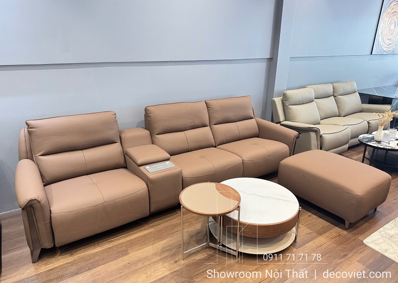 Bộ sofa da sinh thái thông minh thiết kế hiện đại cho phòng khách
