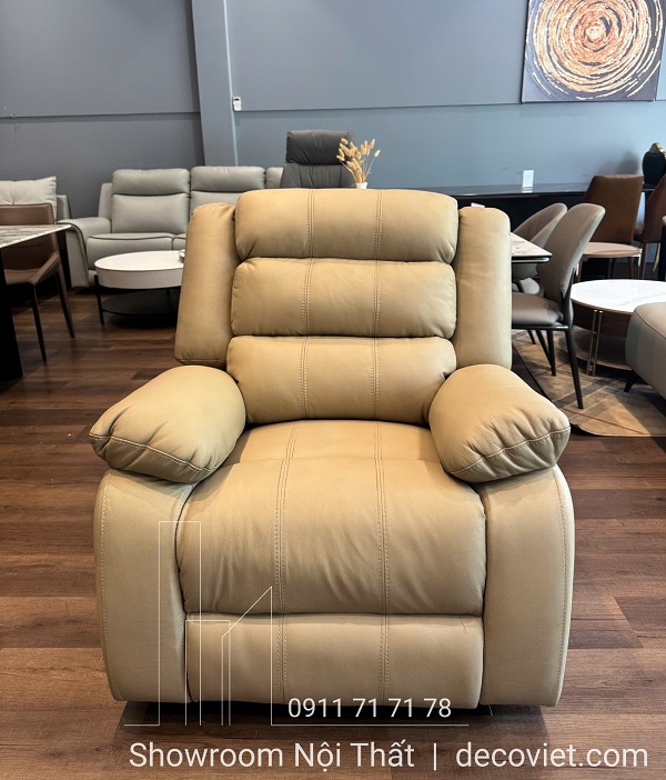 ghế sofa chỉnh điện da bò thật