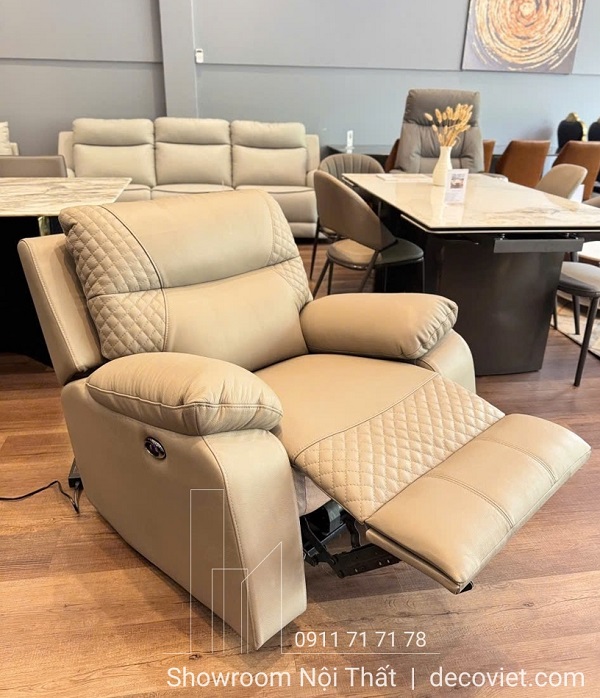 ghế thư giãn chỉnh điện da bò