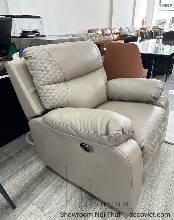 Ghế thư giãn da bò thật 3113T phù hợp phòng khách hiện đại