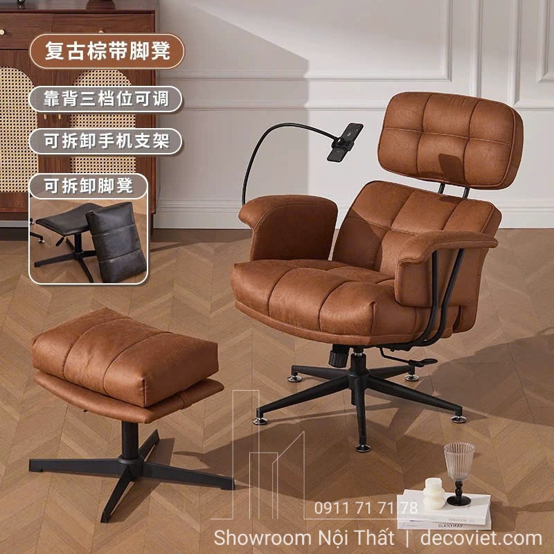 mẫu ghế thư giãn có ghế đôn cao cấp, thời thượng