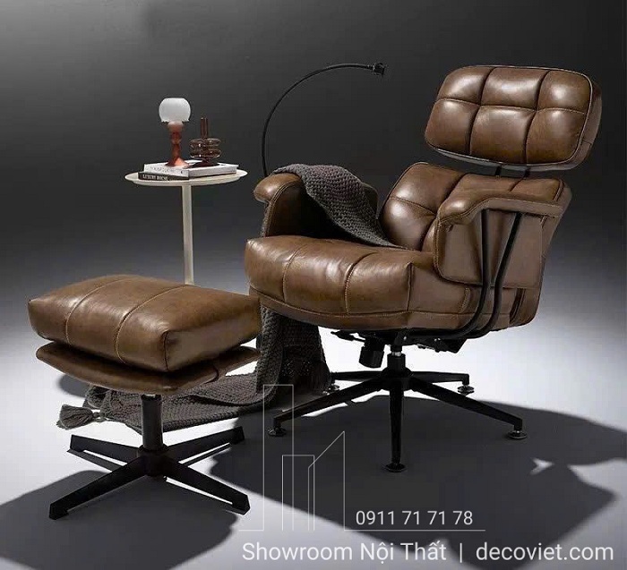 Ghế thư giãn kết hợp ghế làm việc có đôn – lựa chọn dành cho người thích sự gọn gàng