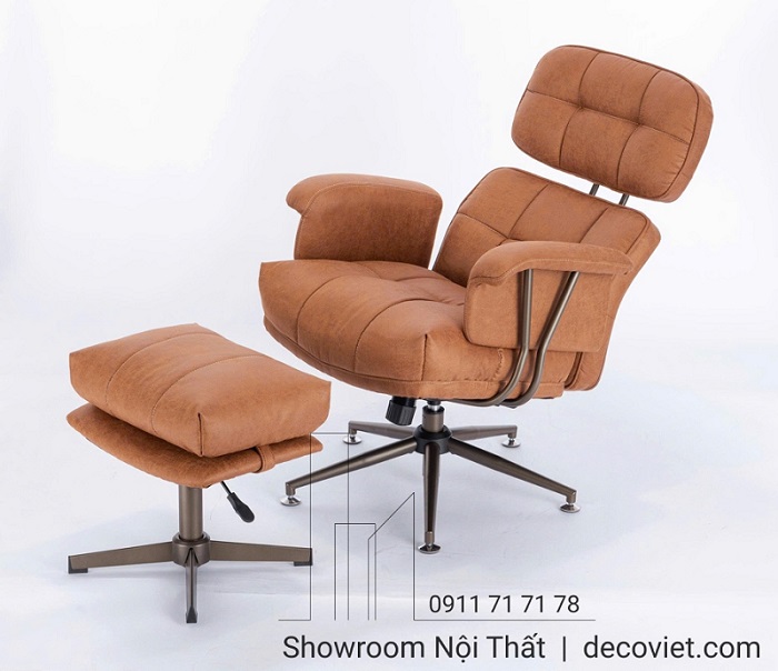 Ghế thư giãn kết hợp ghế làm việc có đôn – điểm nhấn cá tính, hiện đại