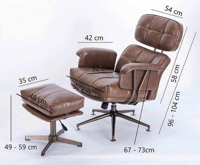 Ghế làm việc có đôn – phong cách độc đáo cho người yêu sự tinh tế