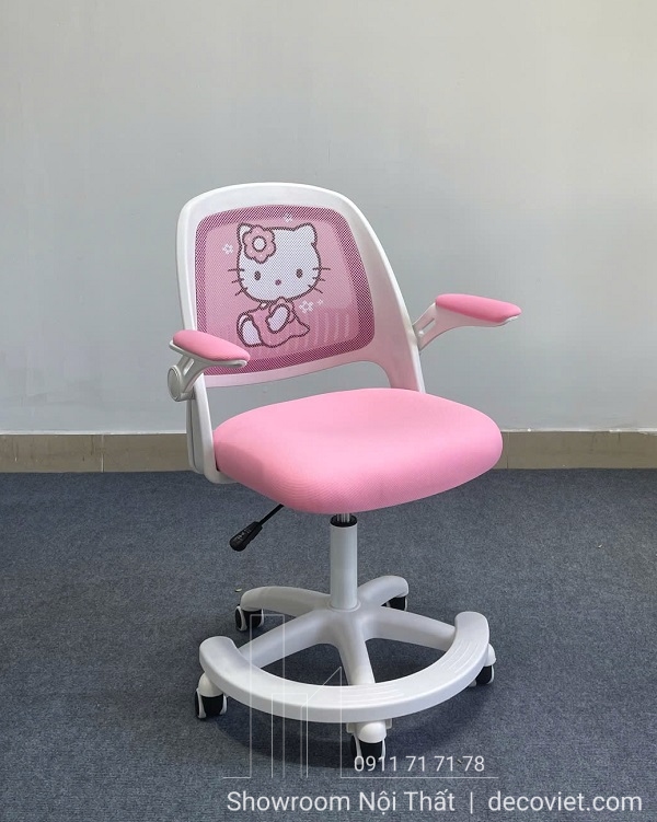 Ghế ngồi bàn học 103S thiết kế họa tiết kitty cho bé