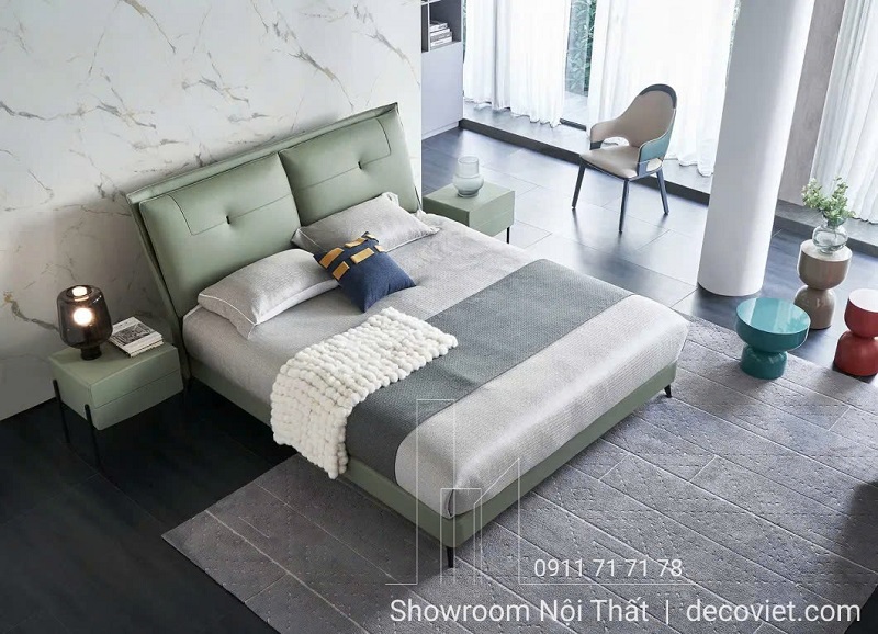 giường ngủ bọc da hiện đại