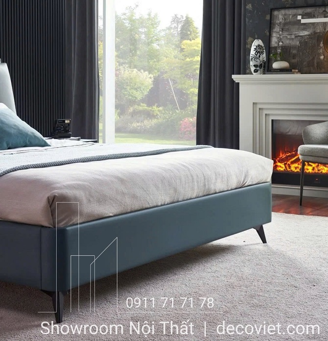 giường ngủ bọc da