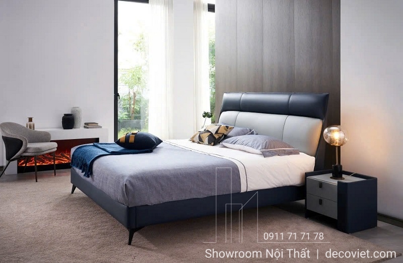 giường ngủ bọc da hiện đại