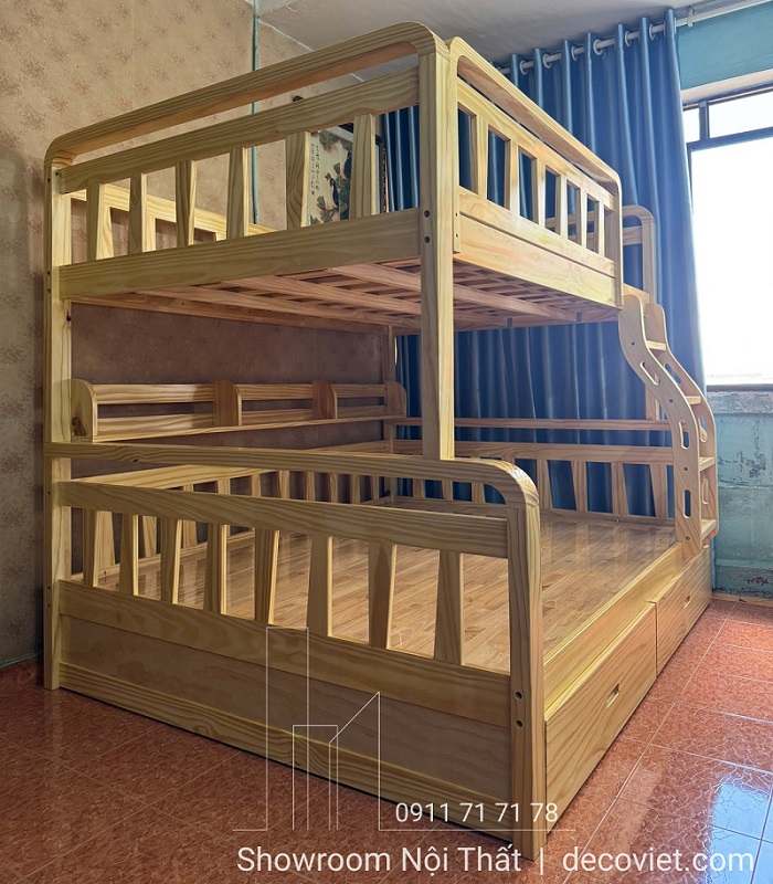 giường tầng gỗ thông cao cấp