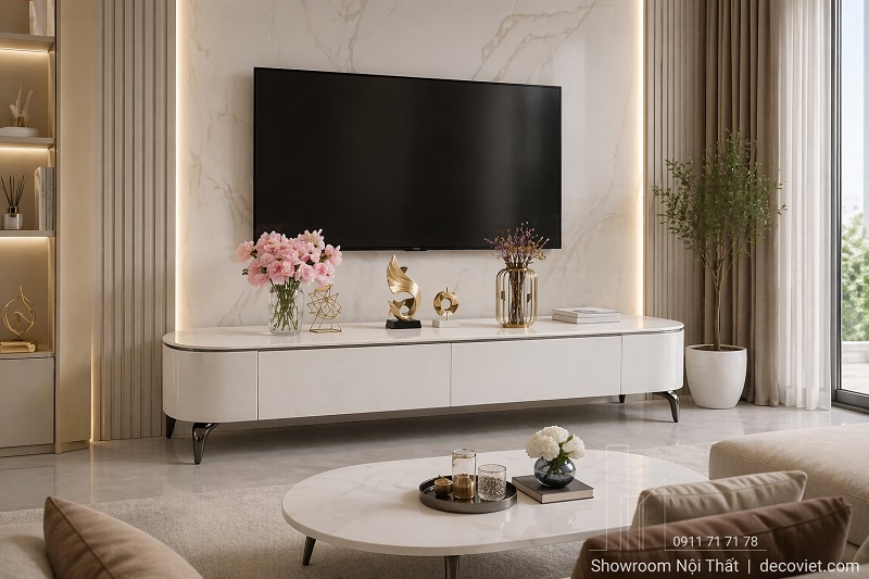 kệ tivi mặt đá hiện đại 120T thiết kế tối giản cho phòng khách