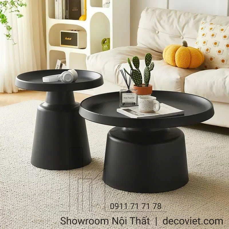 bàn trà tròn đôi