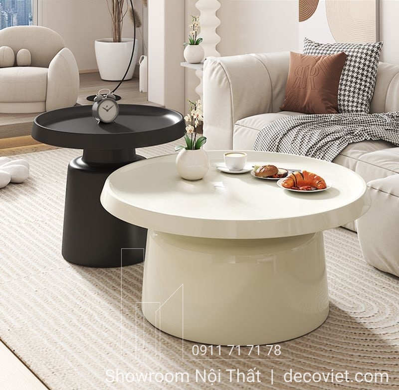 set bàn trà tròn đôi