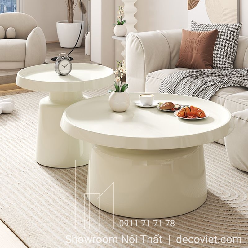 bàn trà đôi tròn