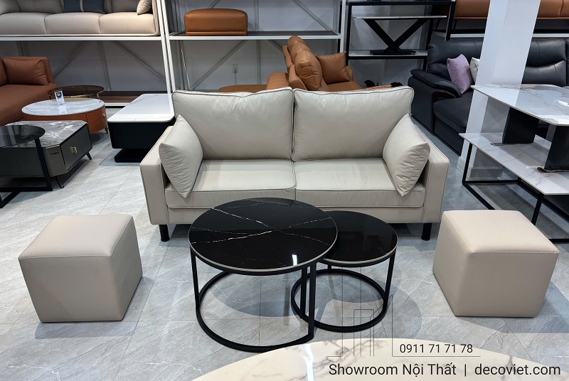Sofa da 2 chỗ cao cấp phù hợp nhà phố và văn phòng tiếp khách