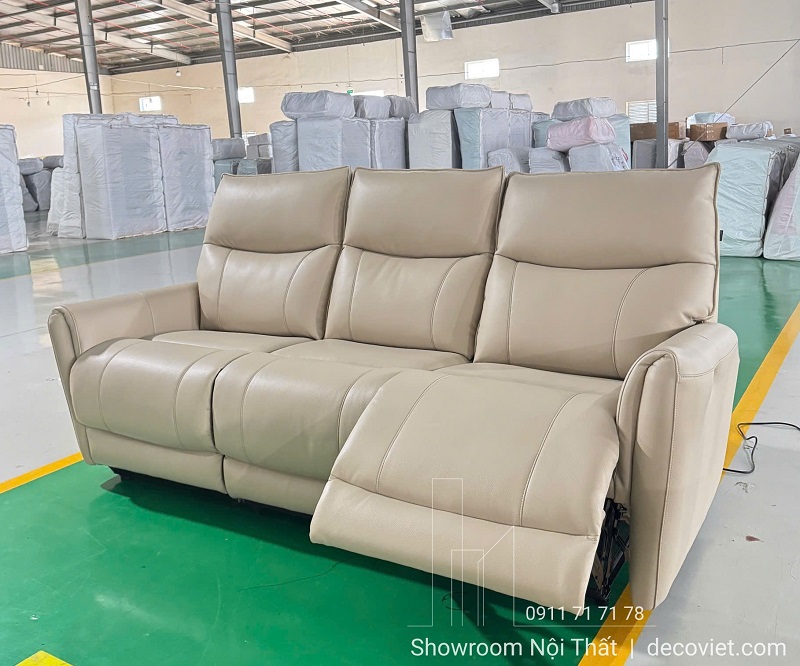 Ghế sofa da thật chỉnh điện 1116T cho phòng khách hiện đại
