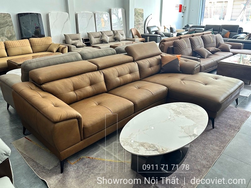 sofa da bò Ý hiện đại