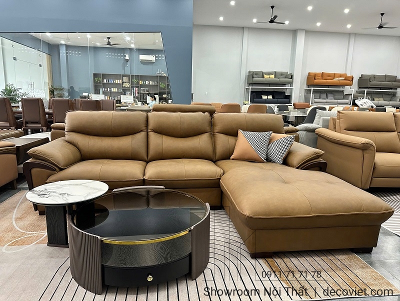 sofa da bò hiện đại