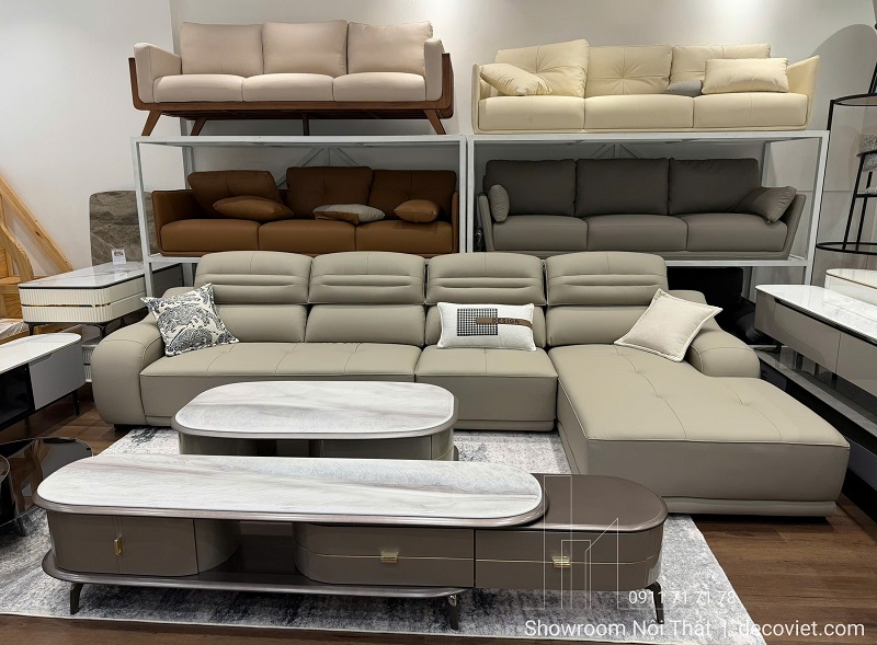 Sofa phòng khách 1139T bọc da sinh thái mềm mịn sang trọng dễ vệ sinh