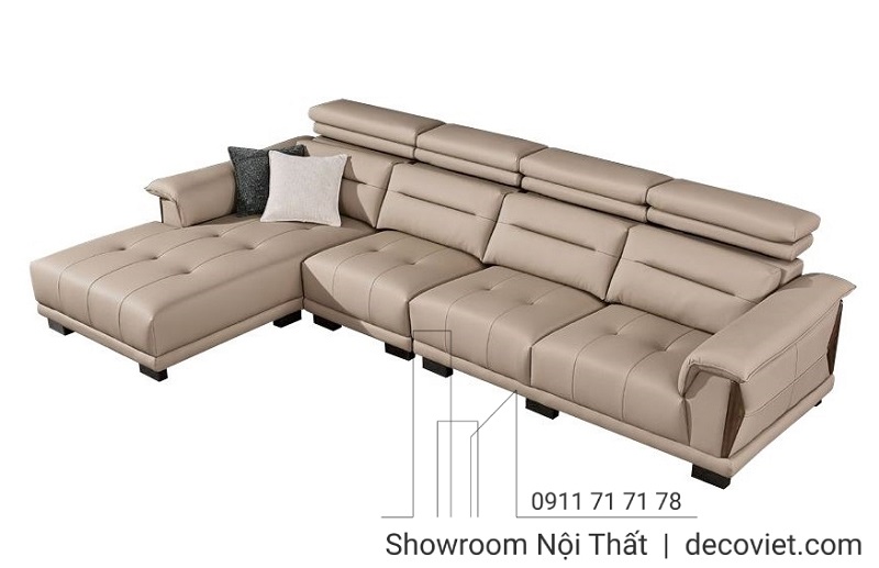 Ghế sofa da nhập khẩu 1069T kiểu dáng tinh tế và êm ái
