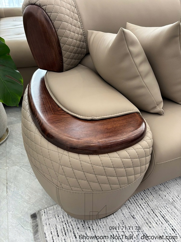 Sofa phòng khách đẹp bọc da mềm mại dễ vệ sinh