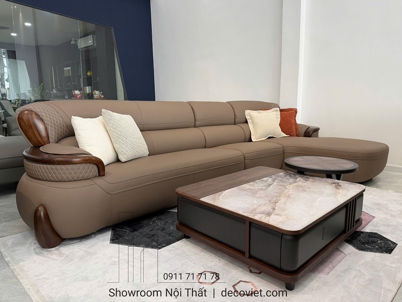 bộ sofa gỗ mun phòng khách thiết kế tân cổ điển tinh tế