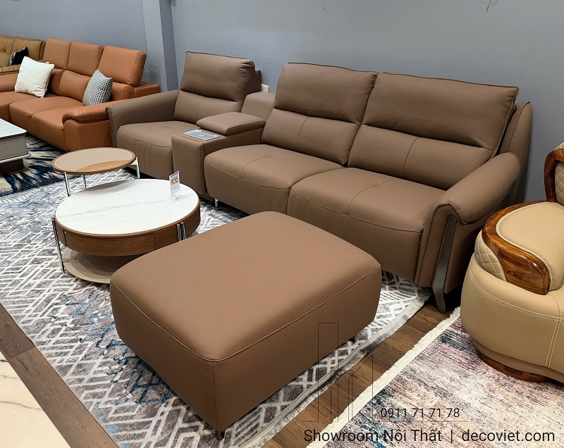 Bộ sofa da sinh thái thông minh thiết kế hiện đại cho phòng khách