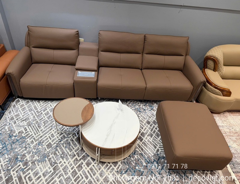 Sofa thư giãn nhập khẩu có bàn tiện ích trung tâm sang trọng