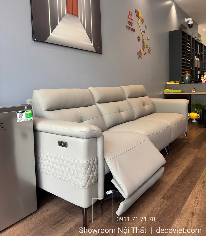 Sofa chỉnh điện bọc da mềm mịn thư giãn cao cấp 1114T