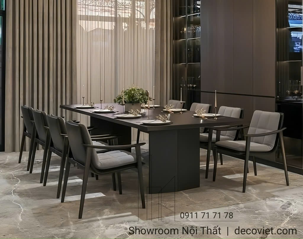 bàn ăn 8 ghế cao cấp