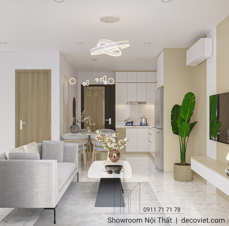 không gian phòng khách thiết kế tinh tế, chuẩn không gian sống hiện đại