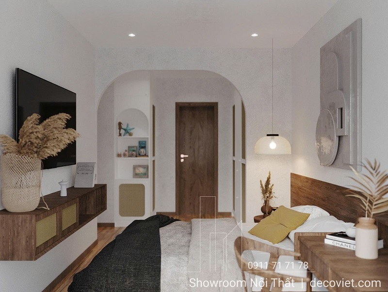 không gian phòng ngủ lớn căn hộ SORA Garden Bình Dương