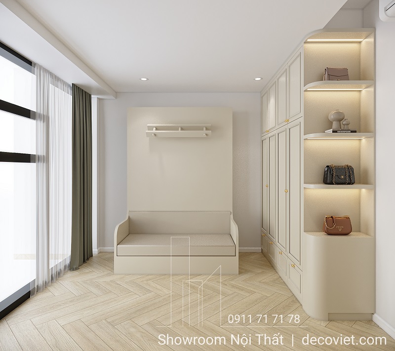 Giường ngủ thông minh cho phòng ngủ phụ phong cách tân cổ điển