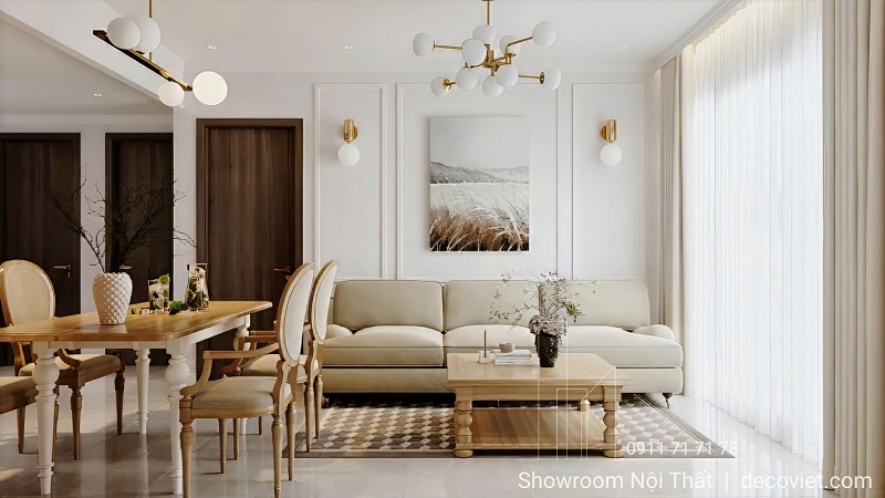 Phòng khách thiết kế tối giản, tinh tế với nội thất hiện đại